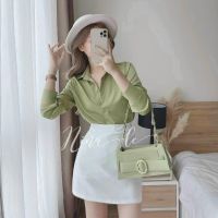 COD IOED95 Lightning Female Style Outing Set Includes 2 Long Sleeve Shirts With Elegant Cute Skirt (With Foam) fashionzero 75200