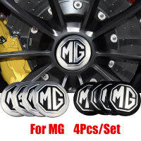 4ชิ้น/เซ็ต56มม.สำหรับ MG HS ZS GS TF ZR Morris 3 MG 5 6ล้อรถสติกเกอร์อลูมิเนียมอัตโนมัติยาง Hub ป้ายกลาง Decals ตกแต่ง