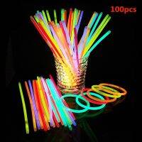 卍✧❈ 100 Pcs Colorful Fluorescent Stick Fluorescent Bracelet Necklace Neon Lights Suitable For Wedding Party Festive Atmosphere Props