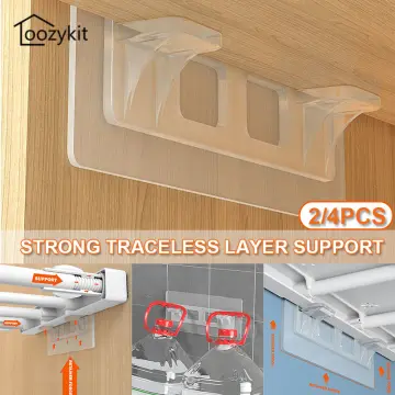 2pcs Shelf Adhesive Wall Hooks Closet Cabinet Shelf Pegs Wall
