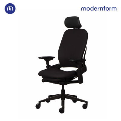 Modernform เก้าอี้ Steelcase ergonomic รุ่น  Leap (PP) พนักพิงสูง ระบบโยกแบบเนเทอรัลกลายด์  เบาะเเละพนักผ้าสีดำ เก้าอี้เพื่อสุขภาพ เก้าอี้ผู้บริหาร เก้าอี้สำนักงาน เก้าอี้ทำงาน เก้าอี้ออฟฟิศ เก้าอี้แก้ปวดหลัง