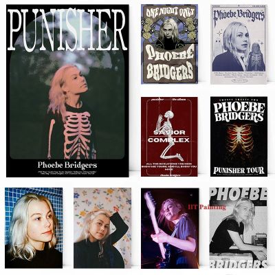 Phoebe Bridgers Hot Music Album Cover Punisher Art โปสเตอร์ภาพวาดผ้าใบ-Perfect Wall Art รูปภาพสำหรับตกแต่งบ้านและแฟนของขวัญ