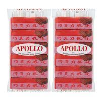 Apollo Milk Chocolate Wafer Cream  เวเฟอร์ เคลือบ ช็อกโกแลต แพ็ค 4ห่อ x 12 ชิ้น รวม 48 ชิ้น