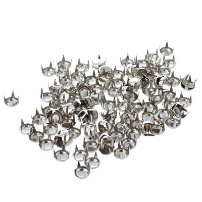 100 x 6 mm Rivets Metal DIY Round Rivets Spikes Silver