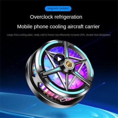 ❒▽▤ Secure Phone Cooling Artifact Refrigerated Mobile Phone Input Current 5v/2a Enhanced Refrigeration Rgb Breathing Light Radiator