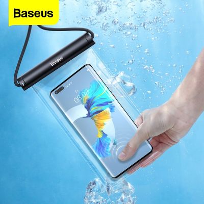 (new style phone case)Baseus เคสโทรศัพท์กันน้ำสำหรับ iPhone 13 12 Pro Max,Xiaomi Samsung เคสโทรศัพท์กันน้ำว่ายน้ำ Poco ที่ครอบปกป้องอเนกประสงค์