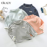 OKADY เสื้อแขนยาวเด็ก เสื้อกันหนาวเด็ก คอกลม หนาอบอุ่นใส่สบาย