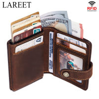 Thin Genuine Leather Man Wallets Credit Card Case ID Holder Short Zipper Purse Credential Bag Luxuri Business Slim Male Walet