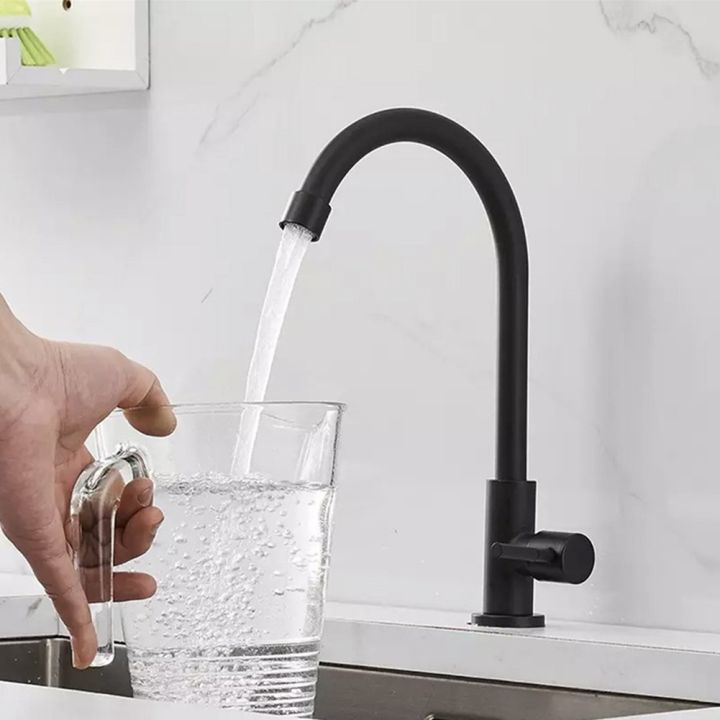ก๊อกน้ำสำหรับห้องครัวอุปกรณ์เสริมสำหรับประหยัดน้ำในบ้าน-รูเดียวน้ำเย็นแบบเดี่ยว