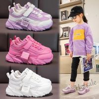 【hot sale】 ♧ C19 Girls Sports Shoes Spring Autumn New Style Fashionable Childrens Breathable Mesh Daddy Girls Casual Middle Big Kids Running