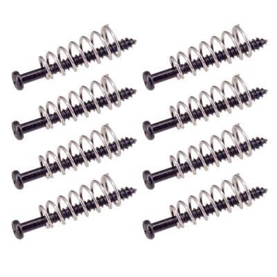 8pcs Metal Electric Guitar Bass Neck Joint Plate Mounting Screws Pickups Adjust Height Screws with Springs for Guitar Parts Guitar Bass Accessories