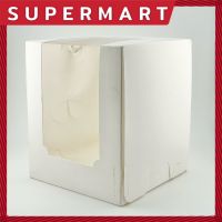 SUPERMART กล่องเค้ก 1/2 ปอนด์ทรงสูง 15*15*18 cm. เลือกได้หลายลาย (1*10) #1401821 #1401822 #1401823