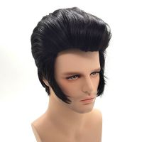 วิกผมสั้นสำหรับผู้ชาย Elvis Presley Hair วิกผมสังเคราะห์ธรรมชาติคอสเพลย์