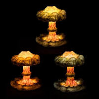 Creative Hand-Made Nuclear Explosion Cloud Stepless Dimming Art โคมไฟตั้งโต๊ะเรซิ่นเห็ด3d Night Light