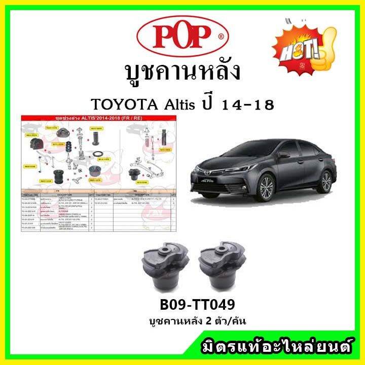 บูชคานหลัง-บูชคอม้า-บูชอาร์มหลัง-toyota-altis-อัลติส-ปี-14-19-บูชช่วงล่าง