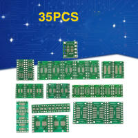 Redcolourful 35 Pcs 7ชนิด Pcb Board ชุด Smd To In-Line Ic Adapter Converter แผ่น Sop Msop Ssop Tssop Sot23 (8 10 14 16 20 24 28) Smt Dip