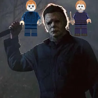 ภาพยนตร์สยองขวัญฮาโลวีน MichaelMyers ของขวัญวันเกิดการศึกษาของเล่นสำหรับเด็ก DIY อาคารบล็อก Minifigures อิฐ