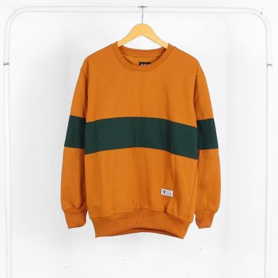 CODTheresa Finger (STRIP) Crewneck Sweater Men Three Color Combination Sweater L XL Original NGK Unisex Boy Girl Striped Sweater Blaster