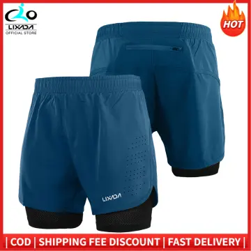 Lixada Men's Running Shorts 2 in 1 Quick Dry Breathable Active