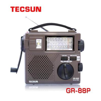 Tecsun GR-88P Fm/mw เครื่องรับวิทยุแบบเต็มคลื่น,วิทยุไดนาโมดิจิทัลพร้อมไฟ LED ฉุกเฉิน