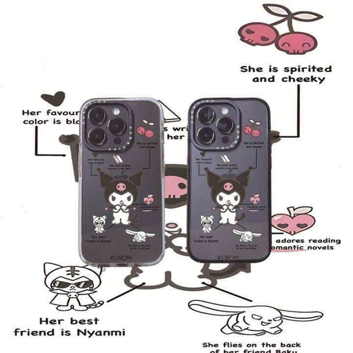 CASETiFY X KUROMI Black White Edge Clear Casing Apple IPhone 11 12 13