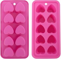 Heart-shaped Ice Cube Trays Silicone Ice Cube Mold Heart Ice Cube Maker for Drinks Cocktails Whiskey BPA Free Dishwasher Safe Ice Maker Ice Cream Moul