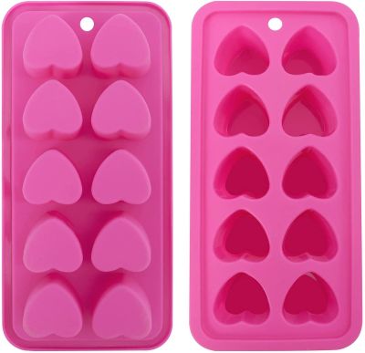 Heart-shaped Ice Cube Trays Silicone Ice Cube Mold Heart Ice Cube Maker for Drinks Cocktails Whiskey BPA Free Dishwasher Safe Ice Maker Ice Cream Moul