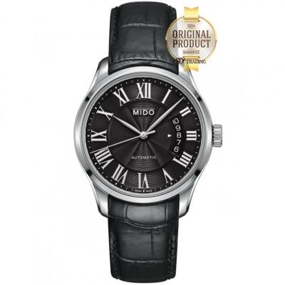 MIDO Belluna II Automatic Mens Watch สายหนัง รุ่น M024.407.16.030.00 - Silver/Black