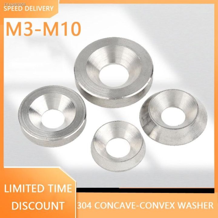 5-2-pcs-304-stainless-steel-solid-concave-convex-decorative-washer-m3-m4-m5-m6-m8-m10-flat-conical-fisheye-washer