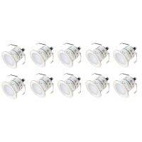 10Pcs 32mm LED Deck Lights Outdoor Garden Pathway Decor Underground Light Waterproof IP67