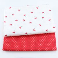 Cute Cherry 100% Cotton Twill Fabric For Baby Child  DIY Patchwork Cloth Sewing Quilting Bed Sheet Dresses Materials Fabric Exercise Bands