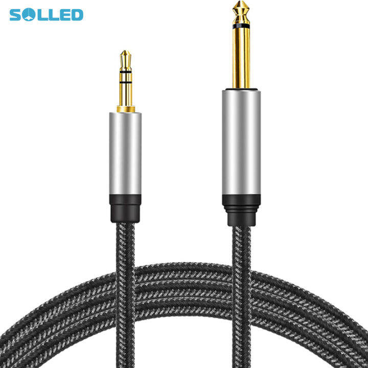 3.5mm TRS To 6.5mm TS Cable Mono To Stereo Interconnect Adapter Cable 1