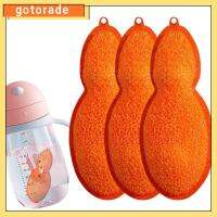 GOTORADE 3PCS ฟองน้ำเสริมฟองน้ำ ถั่วทำความสะอาดขวดวิเศษ ใช้ซ้ำได้ อุปกรณ์ในครัว แปรงขวดน้ำ แบบพกพาได้ การทำความสะอาดภายใน ฟองน้ำทำความสะอาดขวดถั่ว อุปกรณ์สำหรับห้องครัว