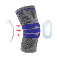 Silicone + Spring Knee Brace Strap Pala Medial Support Strong Meniscus Compression Protection Sport Pads Knee Sleeve 1 Piece