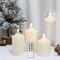 3Pcs Flameless Flickering Decorative Led Candles Tealight Led Battery Power Candlestick Electronic For Birthday Home Decoration