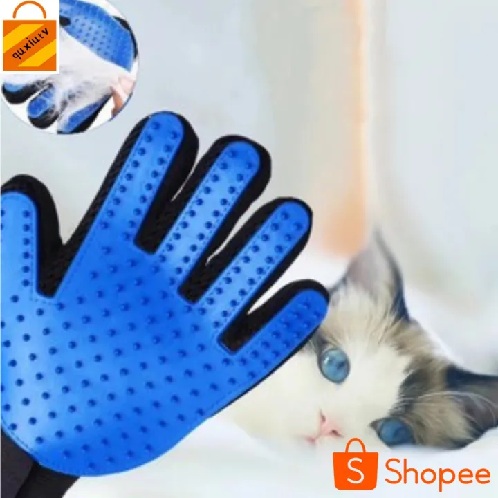 True Touch Deshedding Glove for Gentle and Pet Grooming Lazada PH