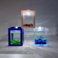 Acrylic Fish Bowl Night Light Bedroom Room Decor Ornaments Desktop Ecology Box Decoration Personalized Gift Toys For Children Night Lights