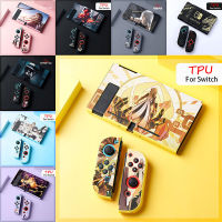 กล่องแอนิเมชันการ์ตูนน่ารักสำหรับนินเท็นโดสวิตช์เกมคอนโซลเกม JoyCon โครงครอบตัวควบคุม Kawaii Soft TPU อุปกรณ์ฝาครอบป้องกัน