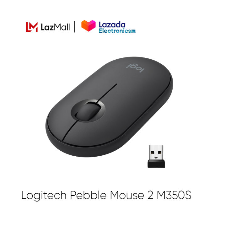 Logitech Pebble Wireless Mouse with Bluetooth or 2.4 GHz Receiver, Silent,  Slim Computer Mouse with Quiet Clicks, for