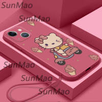 เคสโทรศัพท์ iPhone 14 ปกแมวการ์ตูน