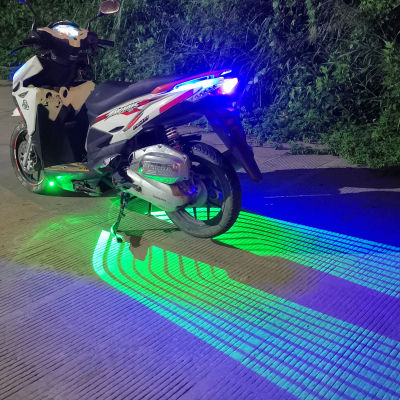 2 Pcs Motorcycle Angel Wings LED Projection Lamp Body Door Shadow Laser Welcome Lights Auto Taillights Auto Decorative Light