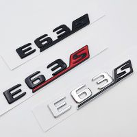 สติกเกอร์ติดท้ายรถรถโครเมี่ยมด้านหลังสีดำ3D ABS สติกกอร์โลโก้ E63S สำหรับ Mercedes E63S AMG W212 W213อุปกรณ์เสริมตัวอักษร