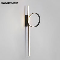 DOOMYHOME โคมไฟแบ็คดรอปเป่าลม LED แบบมินิมอลลิสต์ห้องนอนสไตล์โมเดิร์นไฟอ่านหนังสือข้างเตียงบันไดในร่มโคมไฟทางเดิน