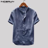 Mens Cotton V Neck Short Sleeve Causal Breathable Tee