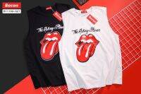 ?B11199 เสื้อกล้ามขาวดำ THE ROLLING STONES ?