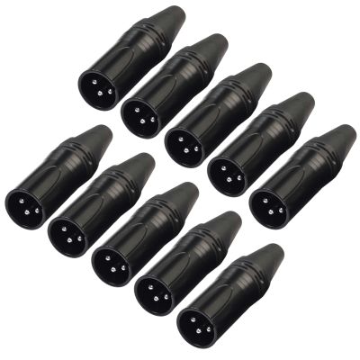 10pcs XLR 3Pin Male Female DIY Audio Cable Mic Connectors Solder Plug Mic Adapters for Production Welding of XLR Audio Wire