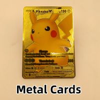 Pikachu Metal Cards Vmax Gold Collection Pokémon Card Game Child Birthday Valentines Day