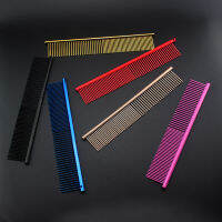 Anti-corrosion Colored Piano Paint, Grooming Comb for Dogs and Cats, Tapered Stainless Steel