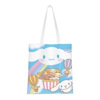 ถุงผ้าฝ้ายชอปปิ้งถุง Tas Jinjing Kanvas Cinnamoroll,กระเป๋าชายหาด,Kado Ulang Tahun | ถุงช้อปปิ้งนำมาใช้ใหม่ในครัว,กระเป๋าหนังสือ