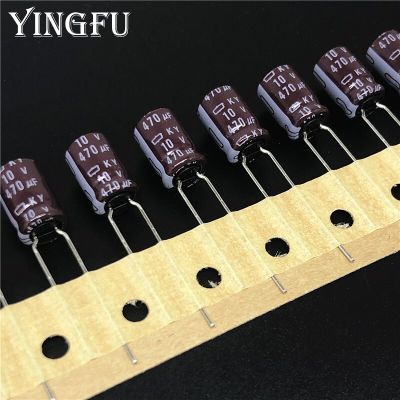 10pcs/Lot 470uF 10V Japan NCC KY Series 8x11.5mm Low ESR Long Life 10V470uF Aluminum Electrolytic Capacitor